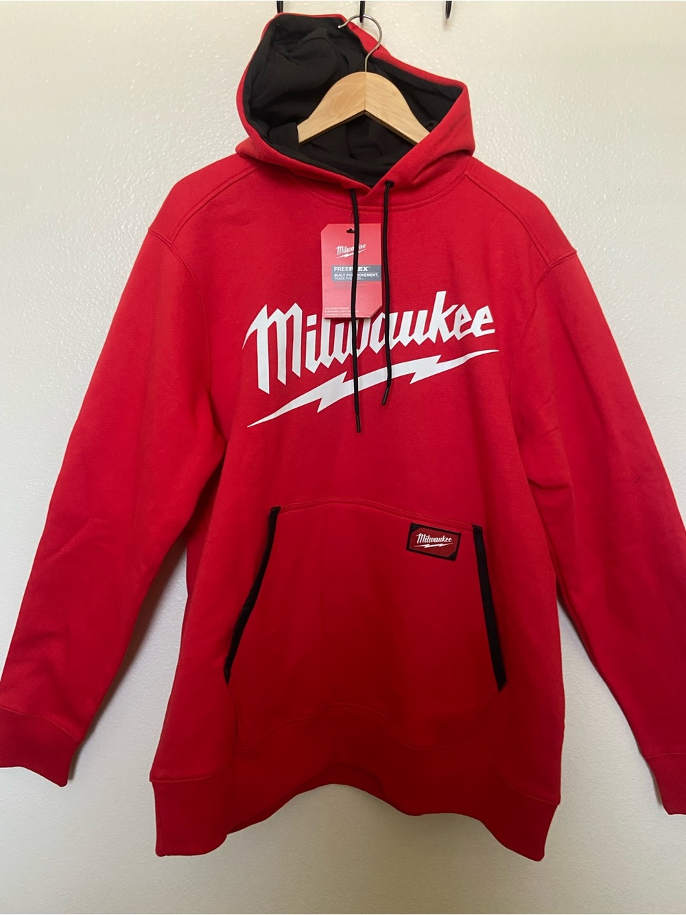 Red Milwaukee Hooded Sweatshirt for Men